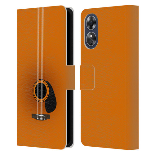 Mark Ashkenazi Music Guitar Minimal Leather Book Wallet Case Cover For OPPO A17