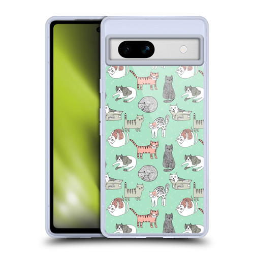 Andrea Lauren Design Animals Cats Soft Gel Case for Google Pixel 7a