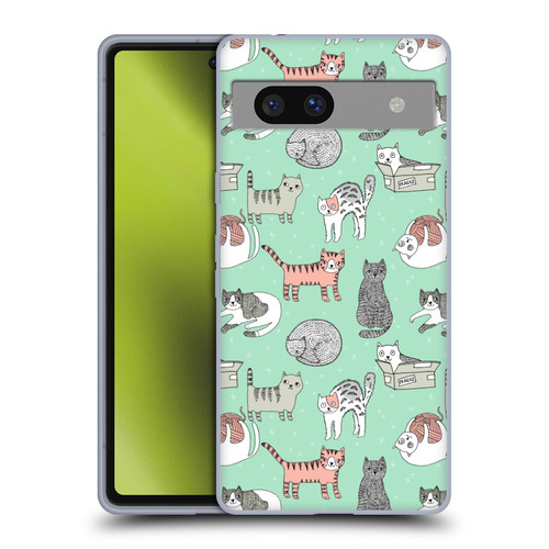 Andrea Lauren Design Animals Cats Soft Gel Case for Google Pixel 7a