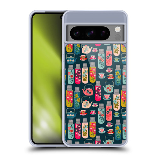 Andrea Lauren Design Food Pattern Jars & Teacups Soft Gel Case for Google Pixel 8 Pro
