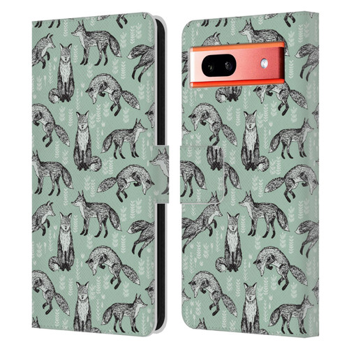 Andrea Lauren Design Animals Fox Leather Book Wallet Case Cover For Google Pixel 7a