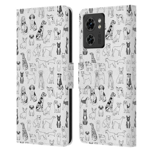 Andrea Lauren Design Animals Canine Line Leather Book Wallet Case Cover For Motorola Moto Edge 40