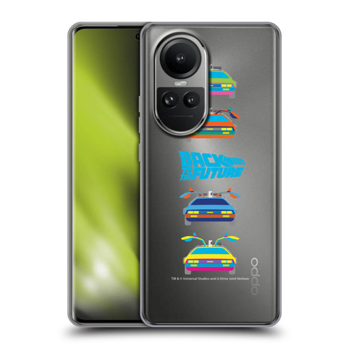 Back to the Future I Composed Art Time Machine Car 2 Soft Gel Case for OPPO Reno10 5G / Reno10 Pro 5G