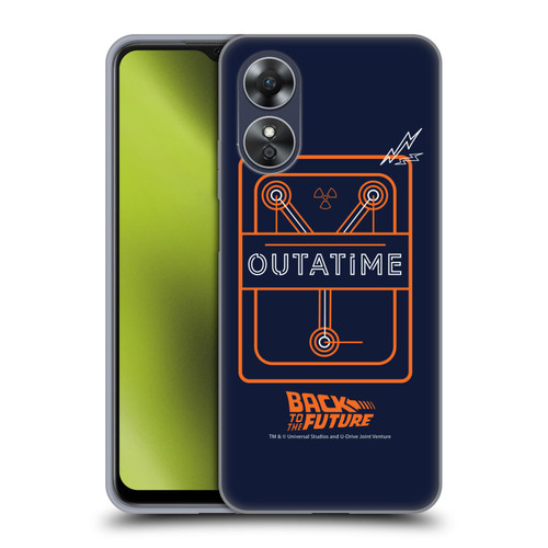 Back to the Future I Quotes Outatime Soft Gel Case for OPPO A17
