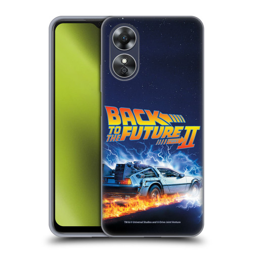 Back to the Future II Key Art Time Machine Car Soft Gel Case for OPPO A17
