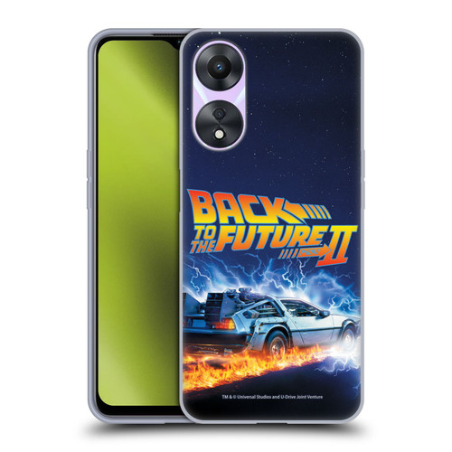 Back to the Future II Key Art Time Machine Car Soft Gel Case for OPPO A78 4G