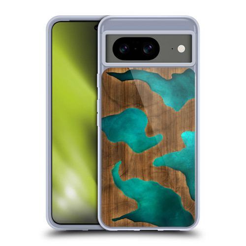Alyn Spiller Wood & Resin Aqua Soft Gel Case for Google Pixel 8