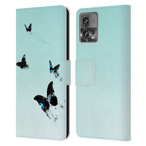 Alyn Spiller Animal Art Butterflies 2 Leather Book Wallet Case Cover For Motorola Moto Edge 30 Fusion