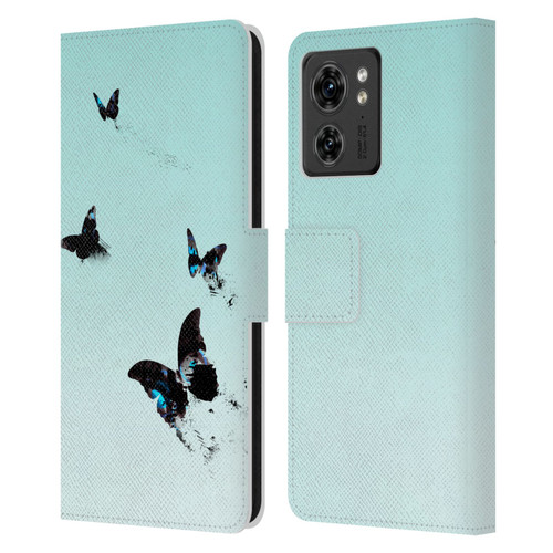 Alyn Spiller Animal Art Butterflies 2 Leather Book Wallet Case Cover For Motorola Moto Edge 40