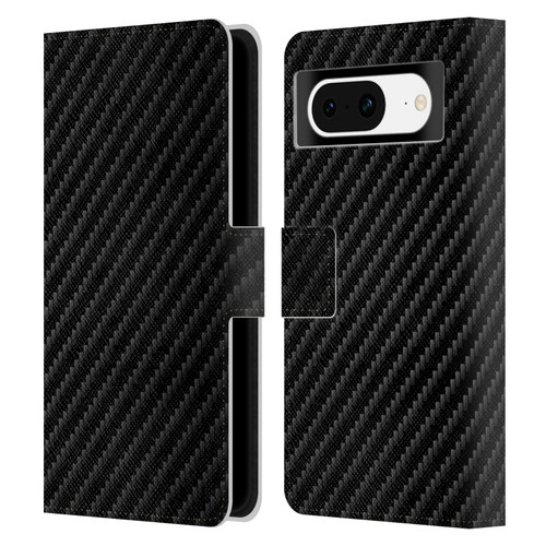 Alyn Spiller Carbon Fiber Plain Leather Book Wallet Case Cover For Google Pixel 8