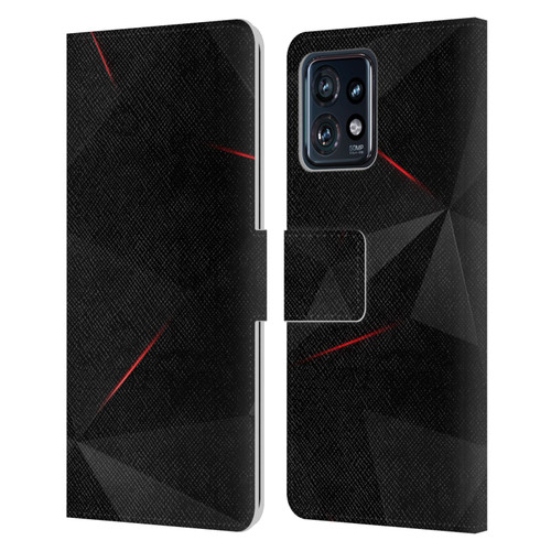 Alyn Spiller Tectonic Red Leather Book Wallet Case Cover For Motorola Moto Edge 40 Pro