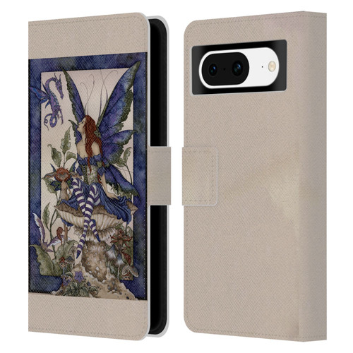 Amy Brown Pixies Bottom Of The Garden Leather Book Wallet Case Cover For Google Pixel 8