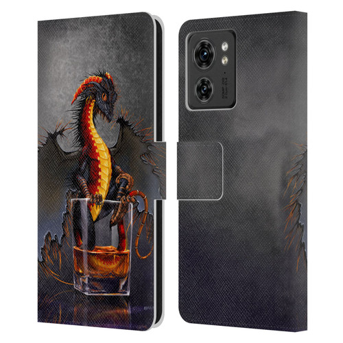 Stanley Morrison Dragons Black Pirate Drink Leather Book Wallet Case Cover For Motorola Moto Edge 40