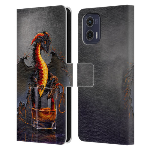 Stanley Morrison Dragons Black Pirate Drink Leather Book Wallet Case Cover For Motorola Moto G73 5G