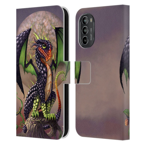Stanley Morrison Dragons 3 Berry Garden Leather Book Wallet Case Cover For Motorola Moto G82 5G