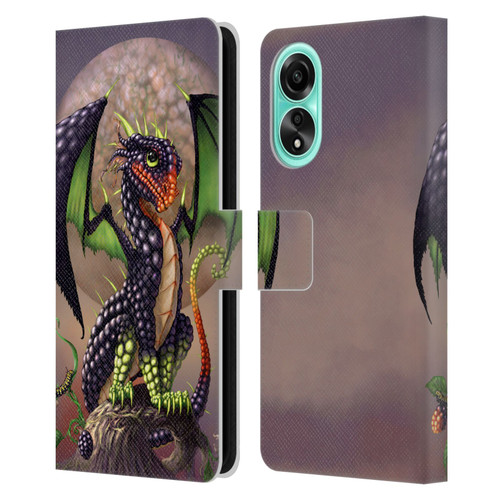 Stanley Morrison Dragons 3 Berry Garden Leather Book Wallet Case Cover For OPPO A78 4G