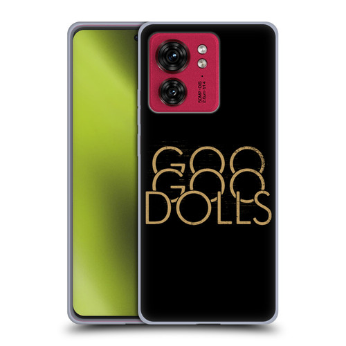 Goo Goo Dolls Graphics Stacked Gold Soft Gel Case for Motorola Moto Edge 40