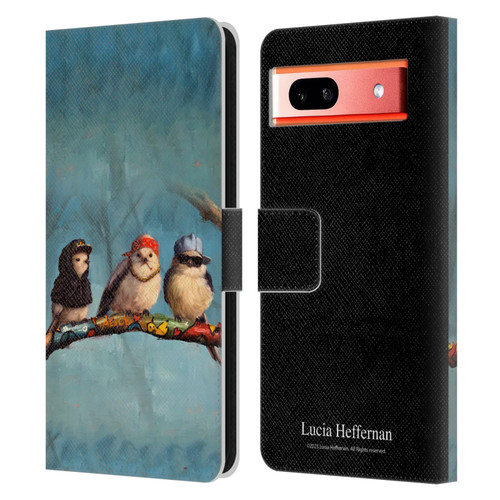 Lucia Heffernan Art Birdz In Da Hood Leather Book Wallet Case Cover For Google Pixel 7a