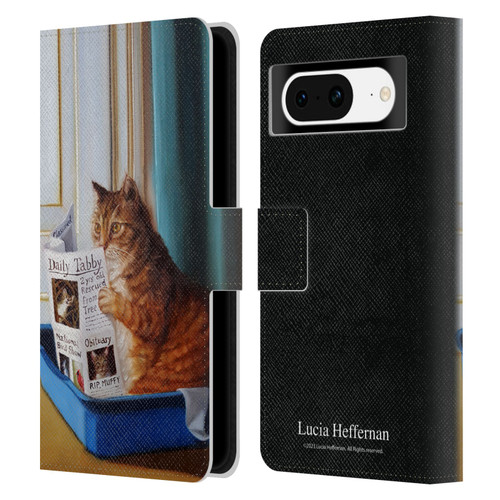 Lucia Heffernan Art Kitty Throne Leather Book Wallet Case Cover For Google Pixel 8