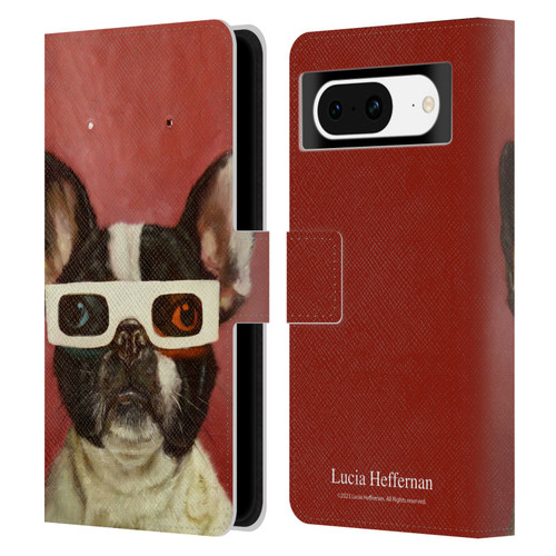 Lucia Heffernan Art 3D Dog Leather Book Wallet Case Cover For Google Pixel 8