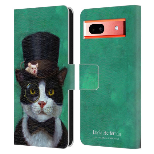 Lucia Heffernan Art Tuxedo Leather Book Wallet Case Cover For Google Pixel 7a