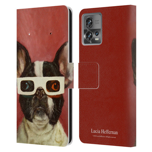 Lucia Heffernan Art 3D Dog Leather Book Wallet Case Cover For Motorola Moto Edge 30 Fusion