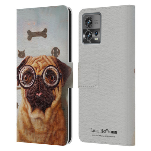 Lucia Heffernan Art Canine Eye Exam Leather Book Wallet Case Cover For Motorola Moto Edge 30 Fusion