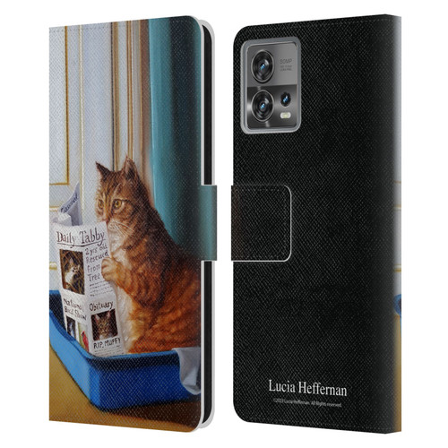 Lucia Heffernan Art Kitty Throne Leather Book Wallet Case Cover For Motorola Moto Edge 30 Fusion