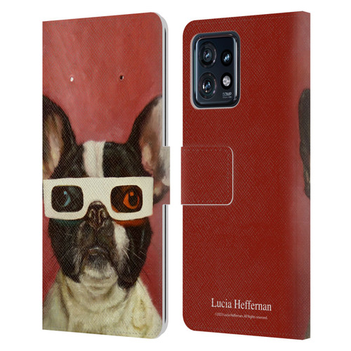 Lucia Heffernan Art 3D Dog Leather Book Wallet Case Cover For Motorola Moto Edge 40 Pro