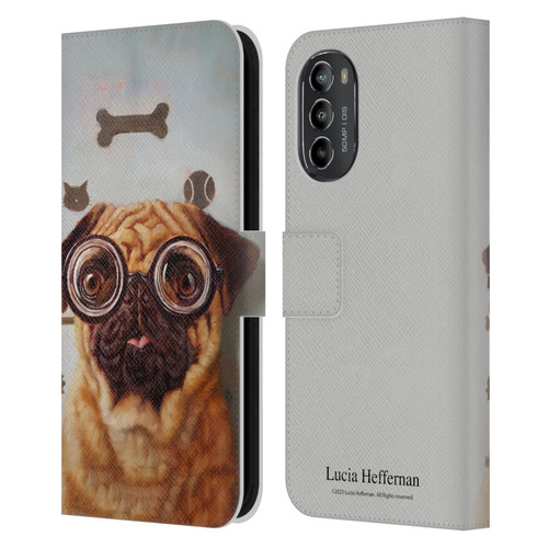 Lucia Heffernan Art Canine Eye Exam Leather Book Wallet Case Cover For Motorola Moto G82 5G