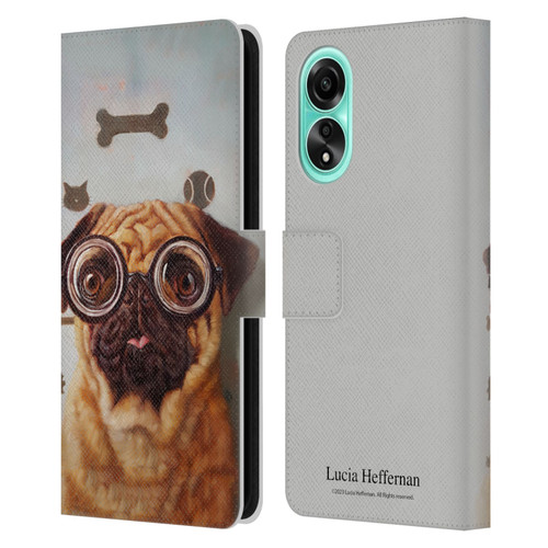 Lucia Heffernan Art Canine Eye Exam Leather Book Wallet Case Cover For OPPO A78 5G