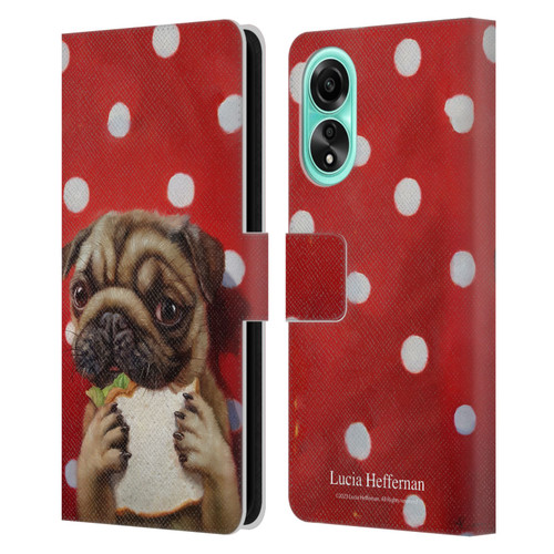Lucia Heffernan Art Pugalicious Leather Book Wallet Case Cover For OPPO A78 5G