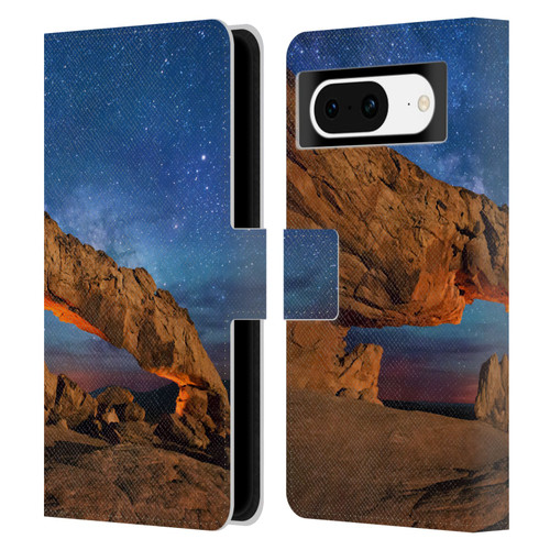 Royce Bair Nightscapes Sunset Arch Leather Book Wallet Case Cover For Google Pixel 8
