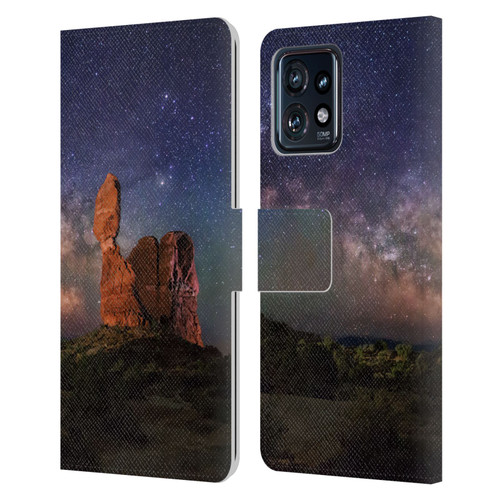 Royce Bair Nightscapes Balanced Rock Leather Book Wallet Case Cover For Motorola Moto Edge 40 Pro