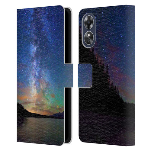 Royce Bair Nightscapes Jackson Lake Leather Book Wallet Case Cover For OPPO A17