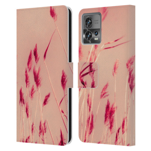 Dorit Fuhg Nature Pink Summer Leather Book Wallet Case Cover For Motorola Moto Edge 30 Fusion