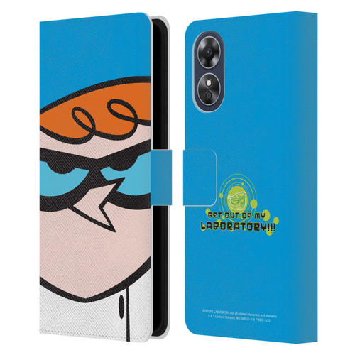 Dexter's Laboratory Graphics Dexter Leather Book Wallet Case Cover For OPPO A17
