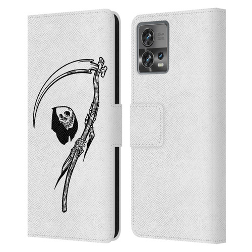 Matt Bailey Art Negative Reaper Leather Book Wallet Case Cover For Motorola Moto Edge 30 Fusion
