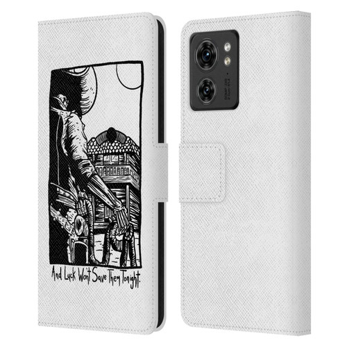 Matt Bailey Art Luck Won't Save Them Leather Book Wallet Case Cover For Motorola Moto Edge 40