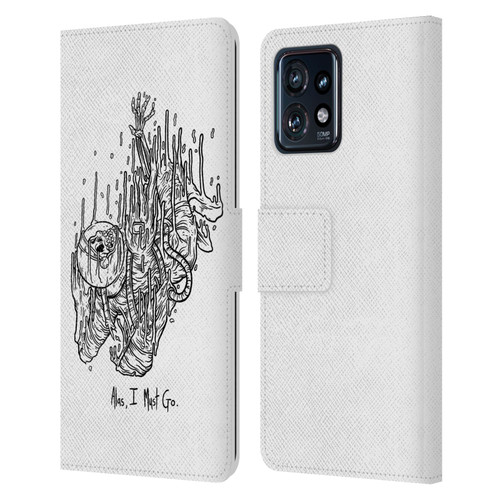 Matt Bailey Art Alas I Must Go Leather Book Wallet Case Cover For Motorola Moto Edge 40 Pro