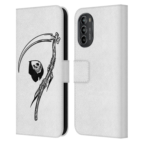 Matt Bailey Art Negative Reaper Leather Book Wallet Case Cover For Motorola Moto G82 5G