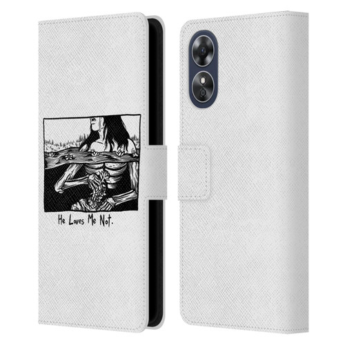 Matt Bailey Art Loves Me Not Leather Book Wallet Case Cover For OPPO A17