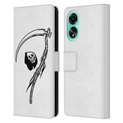 Matt Bailey Art Negative Reaper Leather Book Wallet Case Cover For OPPO A78 5G