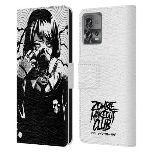 Zombie Makeout Club Art Facepiece Leather Book Wallet Case Cover For Motorola Moto Edge 30 Fusion