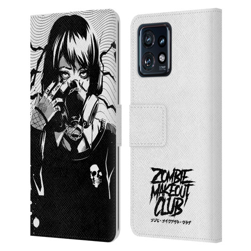 Zombie Makeout Club Art Facepiece Leather Book Wallet Case Cover For Motorola Moto Edge 40 Pro