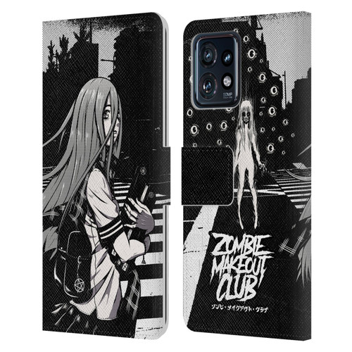 Zombie Makeout Club Art They Are Watching Leather Book Wallet Case Cover For Motorola Moto Edge 40 Pro