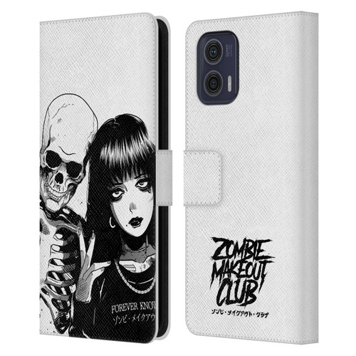 Zombie Makeout Club Art Forever Knows Best Leather Book Wallet Case Cover For Motorola Moto G73 5G