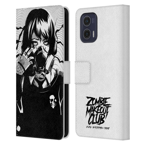 Zombie Makeout Club Art Facepiece Leather Book Wallet Case Cover For Motorola Moto G73 5G