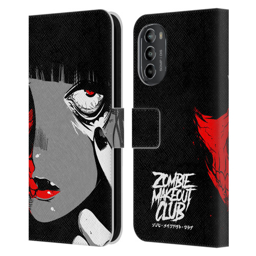 Zombie Makeout Club Art Eye Leather Book Wallet Case Cover For Motorola Moto G82 5G