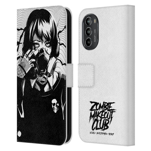 Zombie Makeout Club Art Facepiece Leather Book Wallet Case Cover For Motorola Moto G82 5G